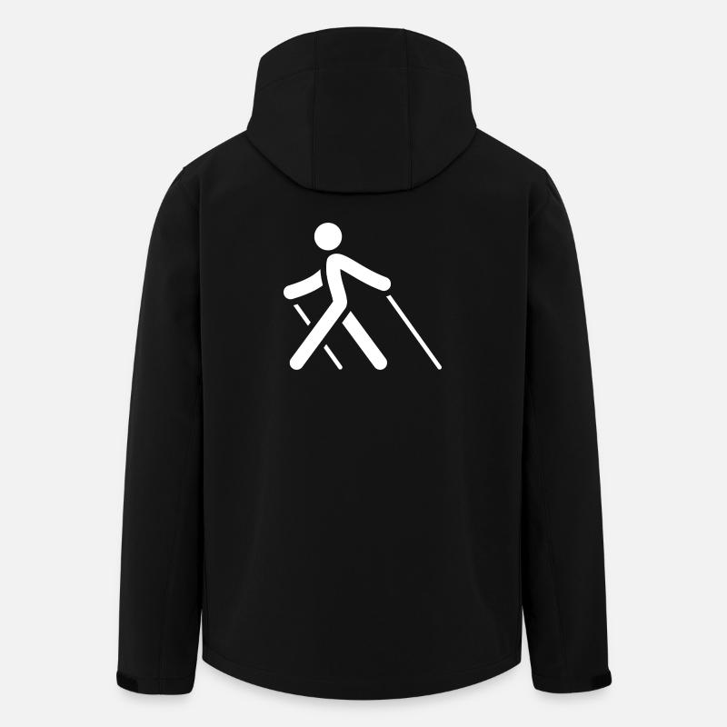 Nordic Walking - Recycelte Männer Softshell-Jacke von Stanley/Stella - Schwarz