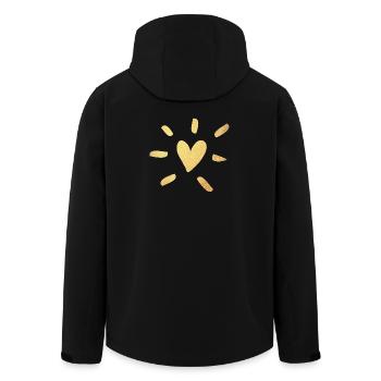 Heart Gold Comic Love Wedding Glamour Luxury - Men’s Recycled Softshell Jacket by Stanley/Stella - black - Back - AI Model Male 185 light (185cm)