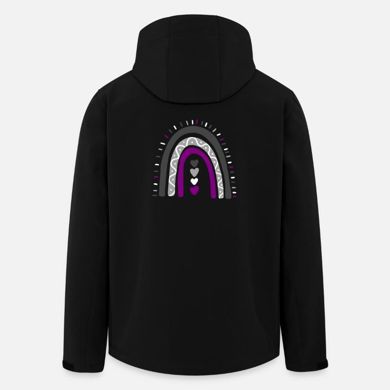 Asexual Boho Rainbow Ace Pride - Men’s Recycled Softshell Jacket by Stanley/Stella - black