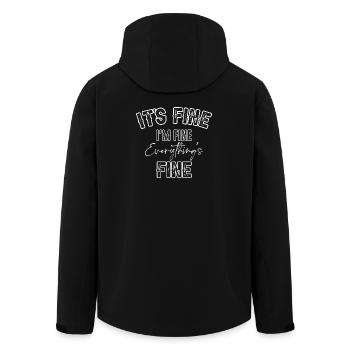 Its Fine I'm Fine Everything's Fine - Men’s Recycled Softshell Jacket by Stanley/Stella - black - Back - AI Model Male 185 light (185cm)