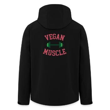 Vegan Muscle - Men’s Recycled Softshell Jacket by Stanley/Stella - black - Back - AI Model Male 185 light (185cm)
