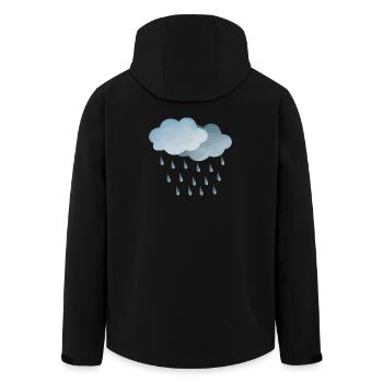 Weather Rain-Clouds Symbol - Men’s Recycled Softshell Jacket by Stanley/Stella - black - Back - AI Model Male 185 light (185cm)