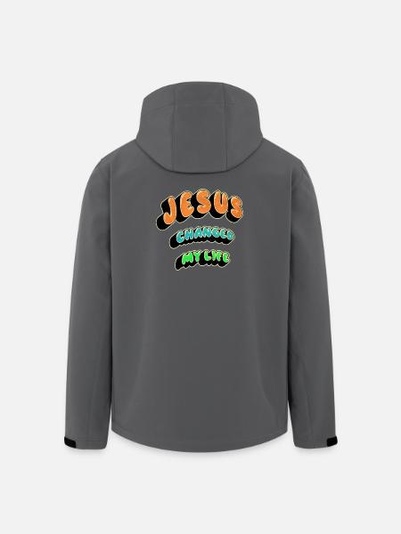 Jesus changed my life - Men’s Recycled Softshell Jacket by Stanley/Stella - black
