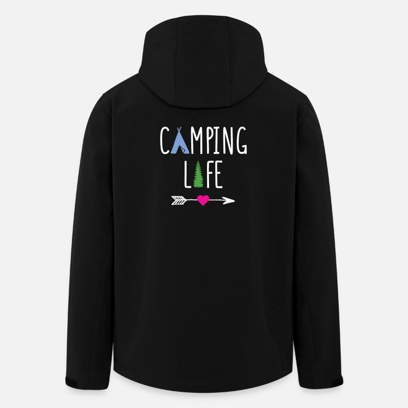 Vie de camping - Veste softshell homme en polyester recyclé Stanley/Stella - noir