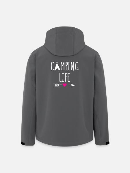 Campingleben - Recycelte Männer Softshell-Jacke von Stanley/Stella - Schwarz