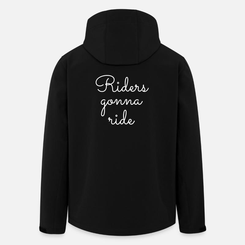 ! Coureurs allant à Ride Lettering - Veste softshell homme en polyester recyclé Stanley/Stella - noir