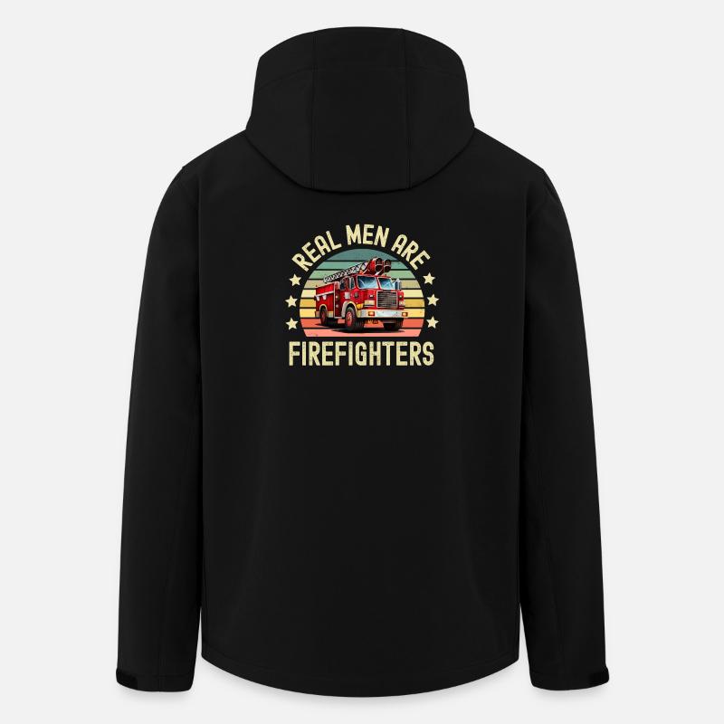 Firefighter Fire Brigade - Men’s Recycled Softshell Jacket by Stanley/Stella - black