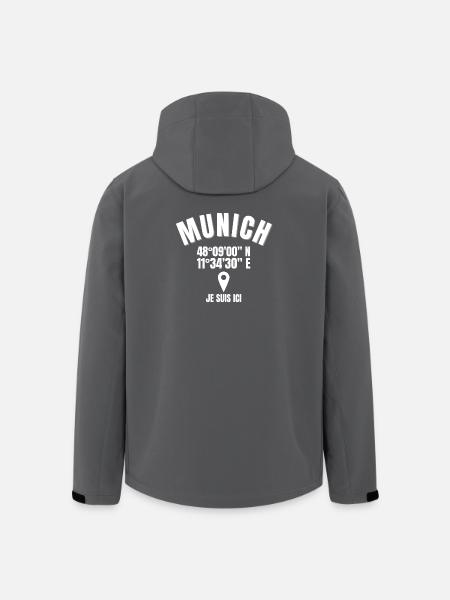 Munich, Allemagne, Bavière - Veste softshell homme en polyester recyclé Stanley/Stella - noir
