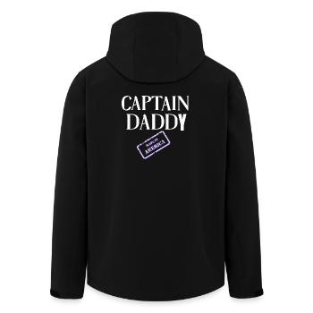 Captain Daddy Made in America - Recycelte Männer Softshell-Jacke von Stanley/Stella - Schwarz - Hinten - AI Model Male 185 light (185cm)