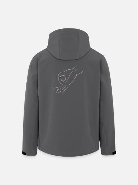 Handzeichen Loch Gereingeguckt Kinderspiel - Recycelte Männer Softshell-Jacke von Stanley/Stella - Schwarz