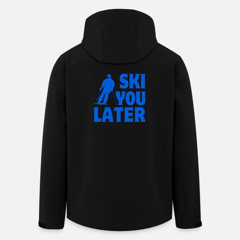 skiing, skiing, skiing - Men’s Recycled Softshell Jacket by Stanley/Stella - black