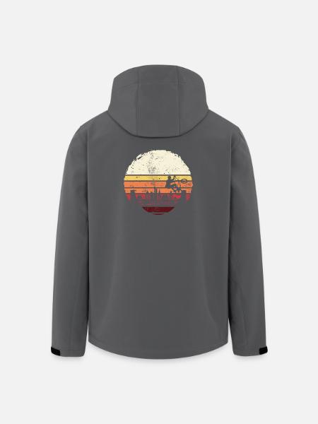 Sunset City BMX Silhouette - Recycelte Männer Softshell-Jacke von Stanley/Stella - Schwarz