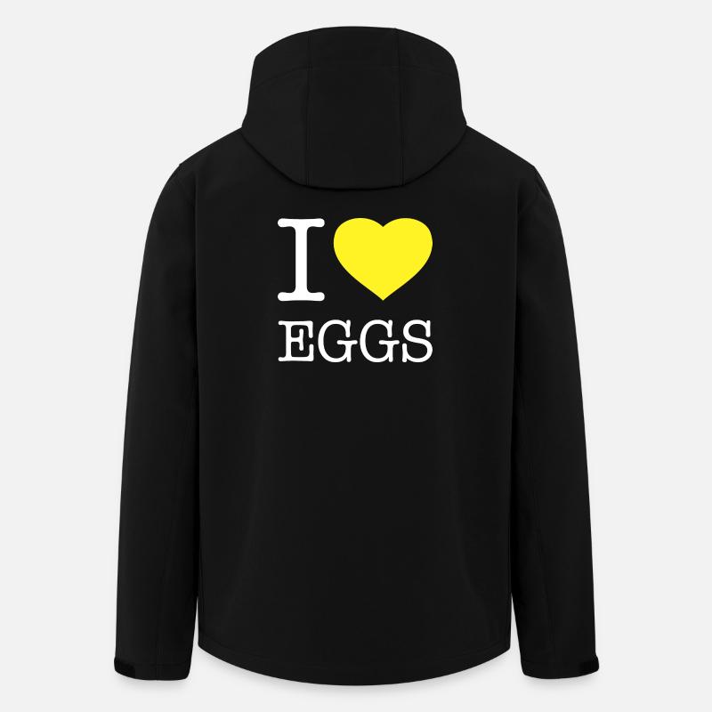 I LOVE EGGS - Men’s Recycled Softshell Jacket by Stanley/Stella - black