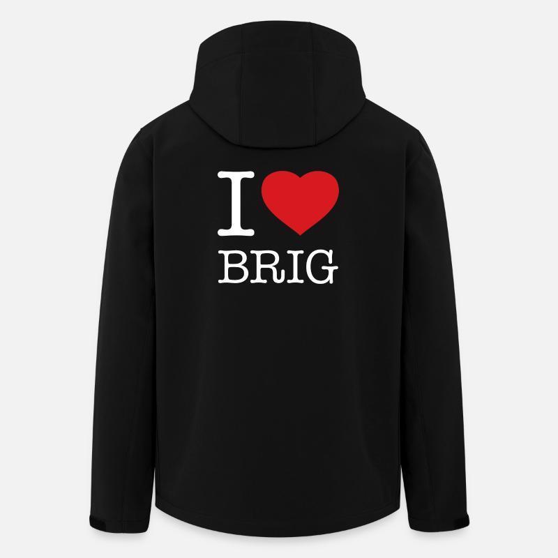 J’AIME BRIGUE - Veste softshell homme en polyester recyclé Stanley/Stella - noir