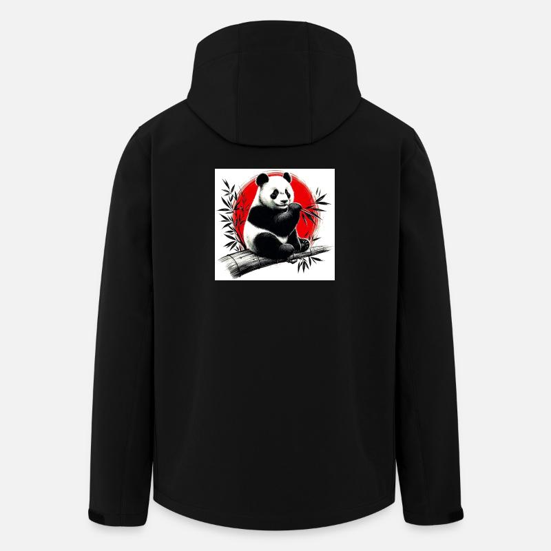 Panda - Recycelte Männer Softshell-Jacke von Stanley/Stella - Schwarz