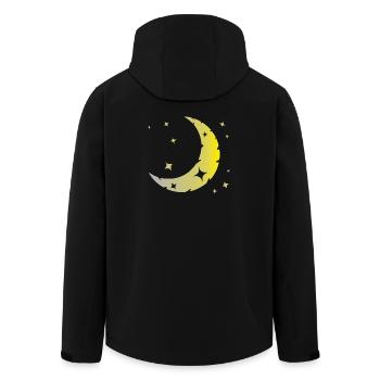 Mond und Sterne - Recycelte Männer Softshell-Jacke von Stanley/Stella - Schwarz - Hinten - AI Model Male 185 light (185cm)