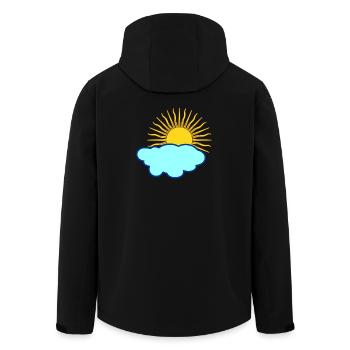 Sonne hinter Wolke - Recycelte Männer Softshell-Jacke von Stanley/Stella - Schwarz - Hinten - AI Model Male 185 light (185cm)