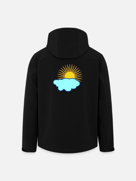 Sun behind cloud - Men’s Recycled Softshell Jacket by Stanley/Stella - black