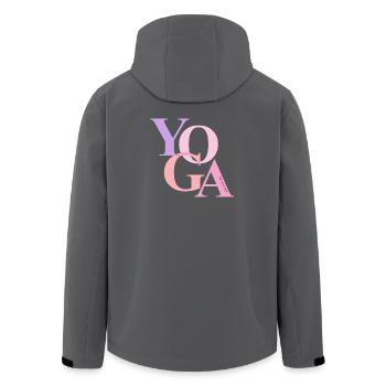 YOGA - Veste softshell homme en polyester recyclé Stanley/Stella - charbon - Dos - AI Model Male 185 light (185cm)