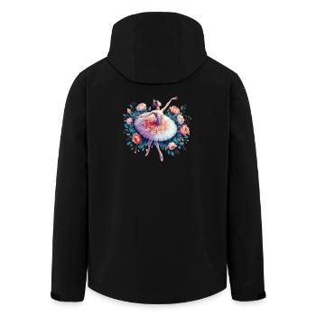 Balletttänzerin mit Tutu - Recycelte Männer Softshell-Jacke von Stanley/Stella - Schwarz - Hinten - AI Model Male 185 light (185cm)