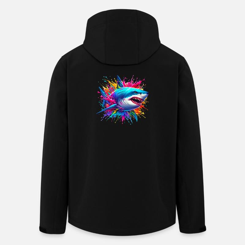 Shark - Men’s Recycled Softshell Jacket by Stanley/Stella - black