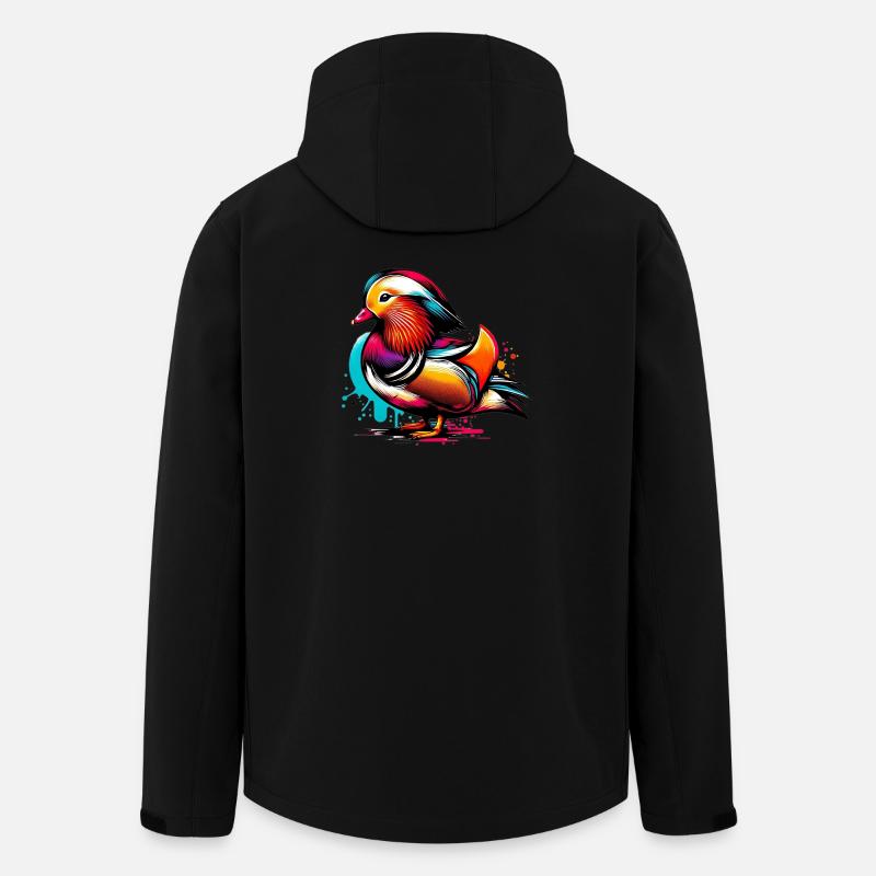 Mandarin duck - Men’s Recycled Softshell Jacket by Stanley/Stella - black