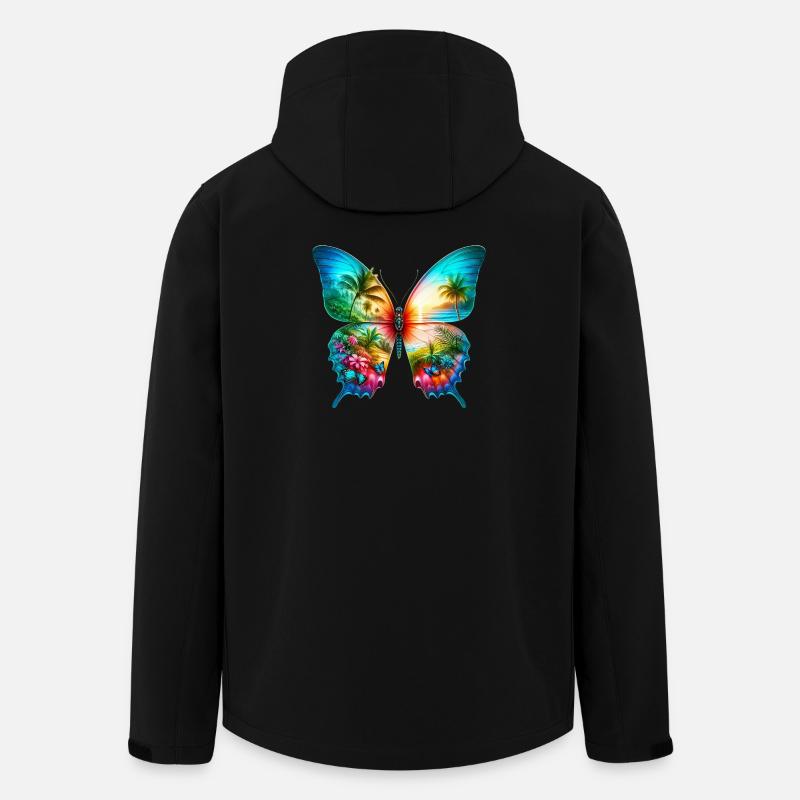 Papillon - Veste softshell homme en polyester recyclé Stanley/Stella - noir