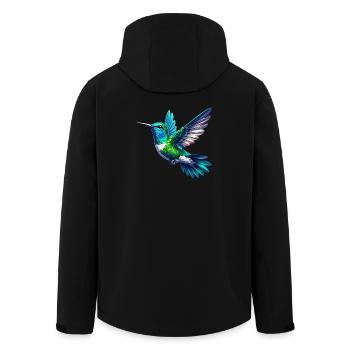 Hummingbird - Men’s Recycled Softshell Jacket by Stanley/Stella - black - Back - AI Model Male 185 light (185cm)