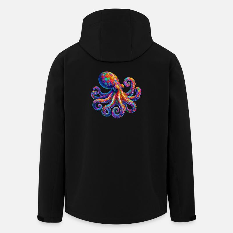 Octopus - Men’s Recycled Softshell Jacket by Stanley/Stella - black