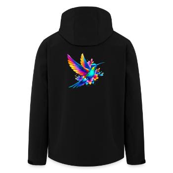 Colibri - Veste softshell homme en polyester recyclé Stanley/Stella - noir - Dos - AI Model Male 185 light (185cm)