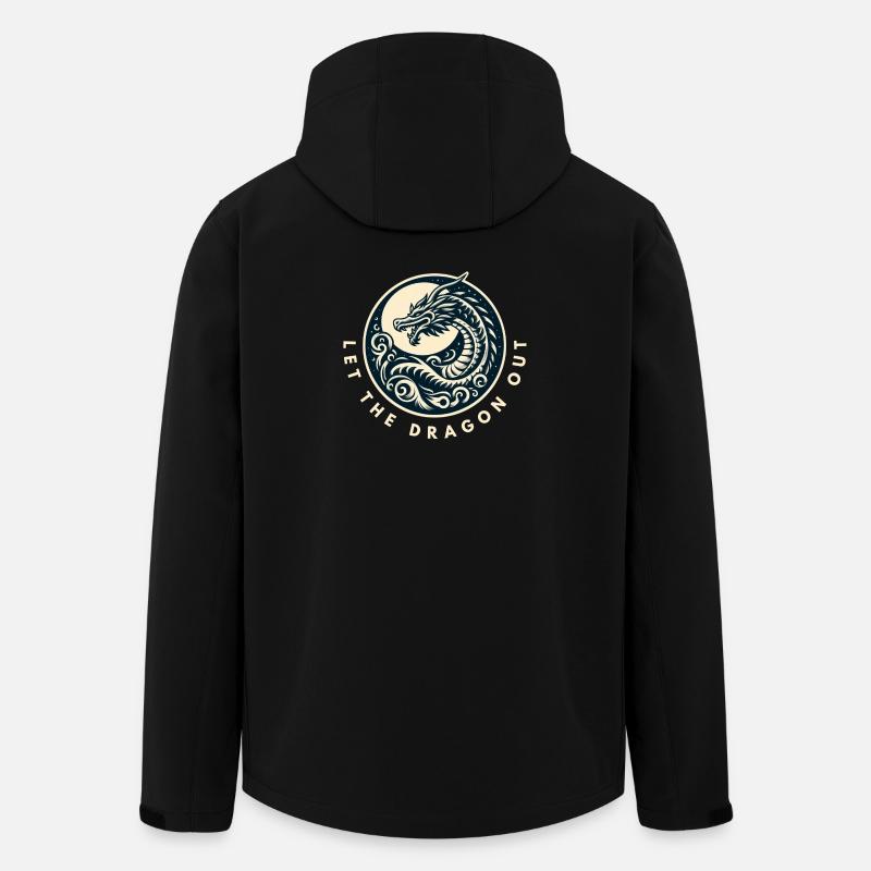 Lass den Drachen raus - Recycelte Männer Softshell-Jacke von Stanley/Stella - Schwarz