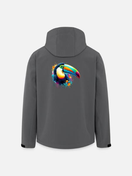 Toucan - Men’s Recycled Softshell Jacket by Stanley/Stella - black