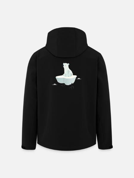 Träumender Eisbär auf einer Eisscholle - Recycelte Männer Softshell-Jacke von Stanley/Stella - Schwarz