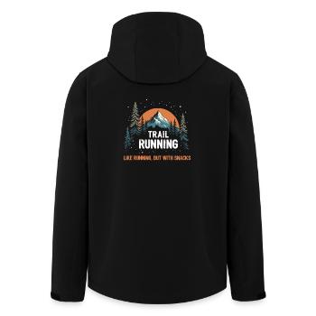 Ultra course à pied - Veste softshell homme en polyester recyclé Stanley/Stella - noir - Dos - AI Model Male 185 light (185cm)