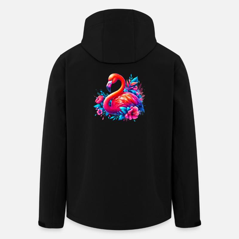 Flamingo - Recycelte Männer Softshell-Jacke von Stanley/Stella - Schwarz