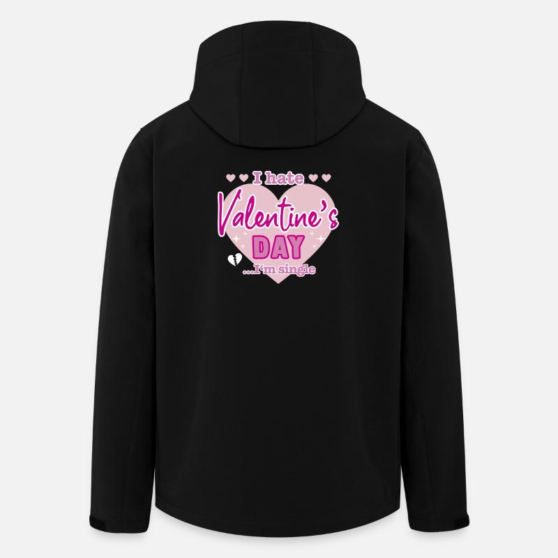 I hate valentine`s day - Recycelte Männer Softshell-Jacke von Stanley/Stella - Schwarz