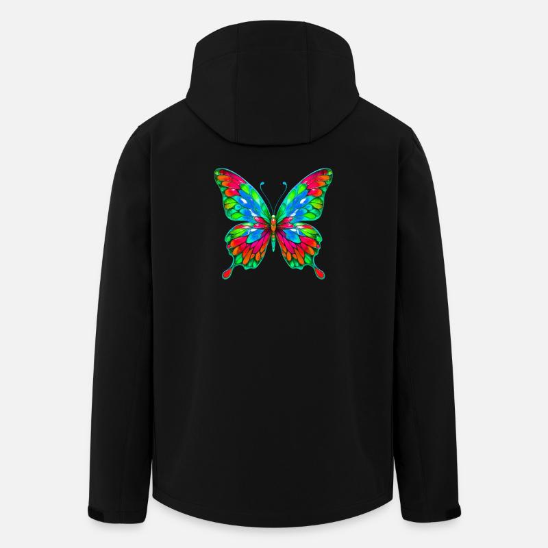 Schmetterling - Recycelte Männer Softshell-Jacke von Stanley/Stella - Schwarz