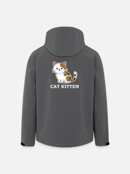 Adorable Cat Kitten - Men’s Recycled Softshell Jacket by Stanley/Stella - black