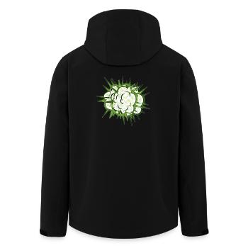 Wolken-Blitz - Recycelte Männer Softshell-Jacke von Stanley/Stella - Schwarz - Hinten - AI Model Male 185 light (185cm)
