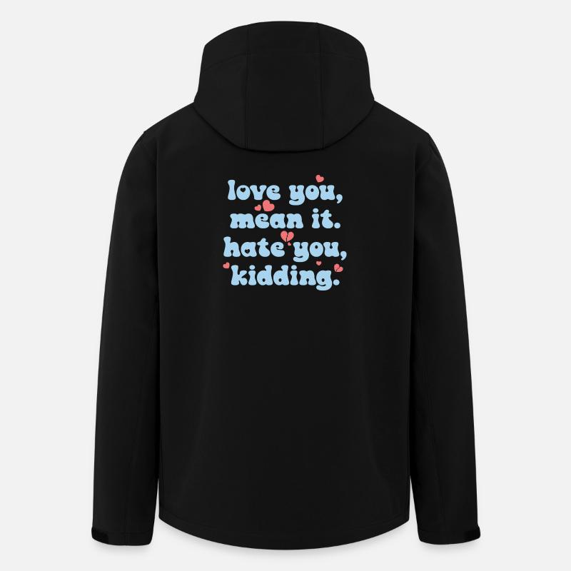 Love You, Mean It - Recycelte Männer Softshell-Jacke von Stanley/Stella - Schwarz