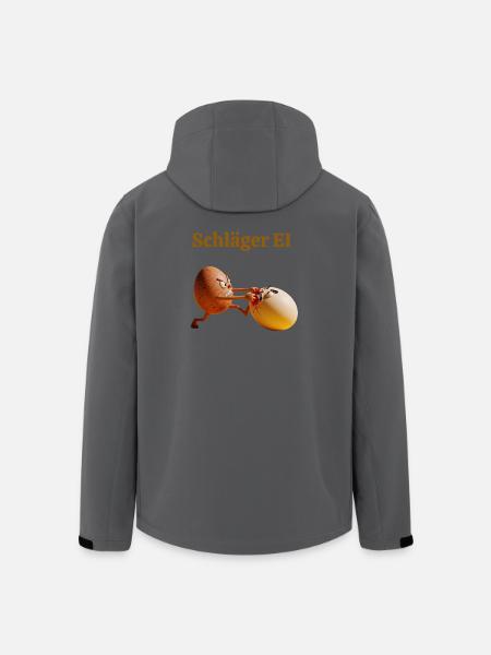 Racket Egg – Funny Egg Fight - Men’s Recycled Softshell Jacket by Stanley/Stella - black