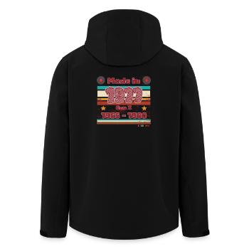 Hommage au 100e anniversaire de la génération X - Veste softshell homme en polyester recyclé Stanley/Stella - noir - Dos - AI Model Male 185 light (185cm)