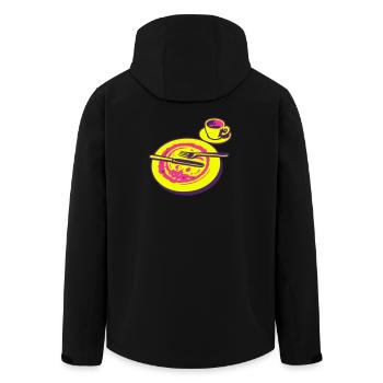 Lecker wars! Lebensart perfekt als Motiv - Recycelte Männer Softshell-Jacke von Stanley/Stella - Schwarz - Hinten - AI Model Male 185 light (185cm)