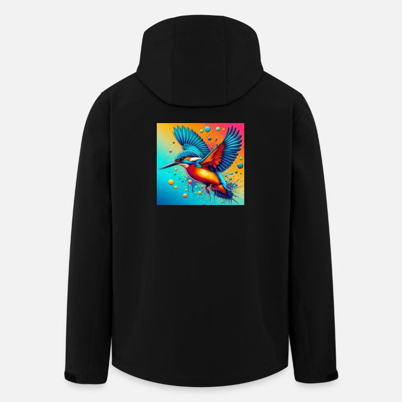 Eisvogel - Recycelte Männer Softshell-Jacke von Stanley/Stella - Schwarz