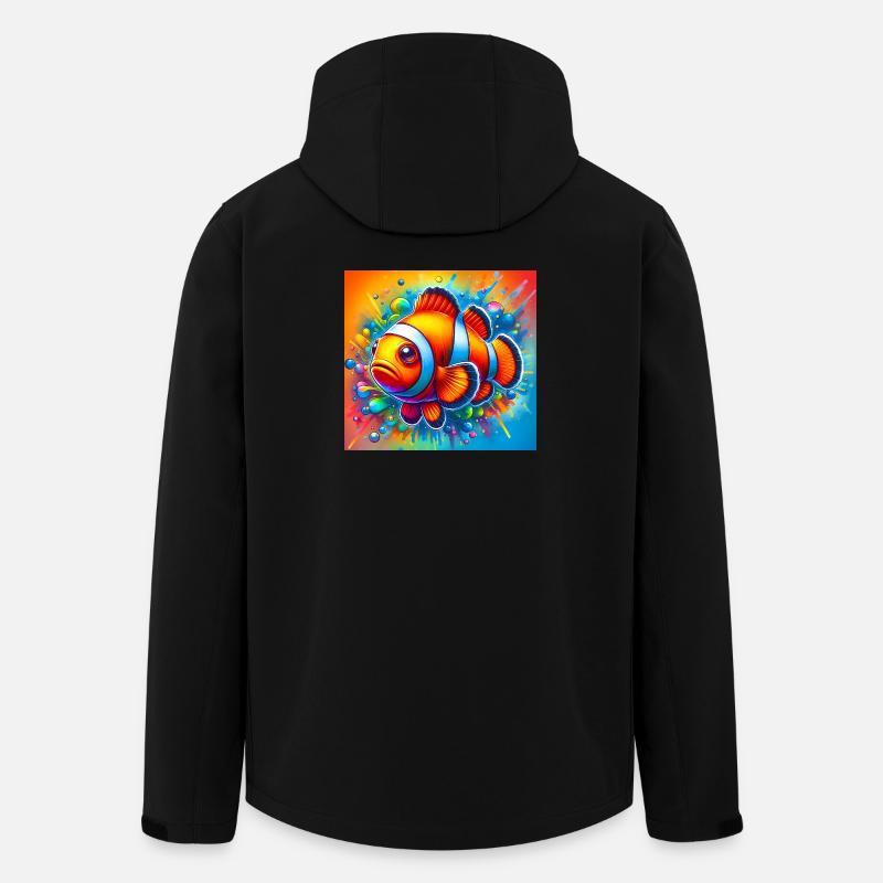 Poisson-clown - Veste softshell homme en polyester recyclé Stanley/Stella - noir
