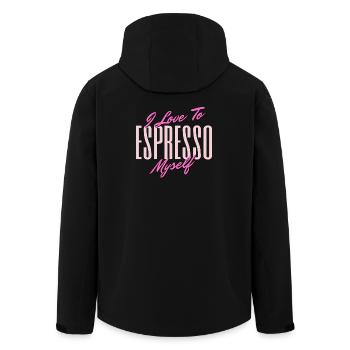 Exprimer l’amour Auto-citation Design - Veste softshell homme en polyester recyclé Stanley/Stella - noir - Dos - AI Model Male 185 light (185cm)