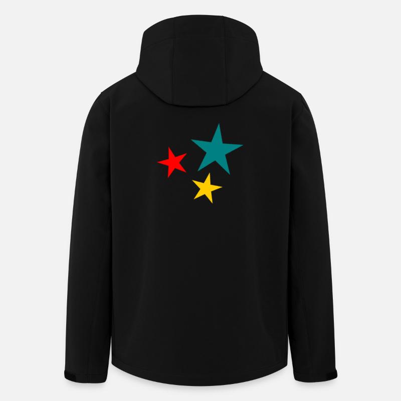 ETOILE. ETOILES. STAR. FÊTE. ANNIVERSAIRE. NOËL - Veste softshell homme en polyester recyclé Stanley/Stella - noir