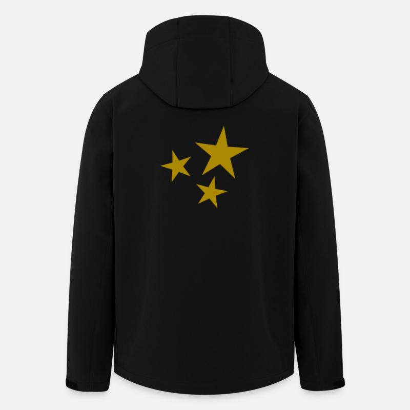 STAR. STARS. STAR. FEAST. ANNIVERSARY. CHRISTMAS - Men’s Recycled Softshell Jacket by Stanley/Stella - black