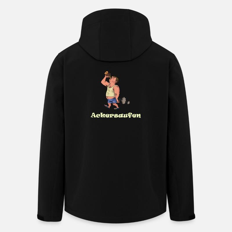 Ackersaufen - Recycelte Männer Softshell-Jacke von Stanley/Stella - Schwarz