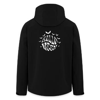 Halloween circle logo with bats - Men’s Recycled Softshell Jacket by Stanley/Stella - black - Back - AI Model Male 185 light (185cm)